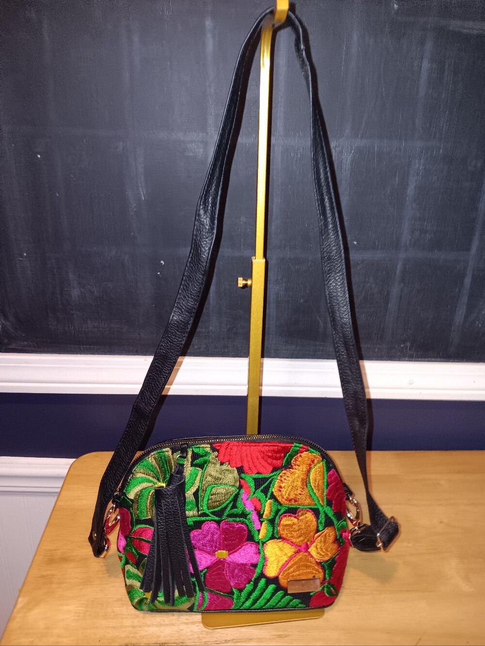 Angelozano Multicolor Fabric And Leather Shoulder Bag